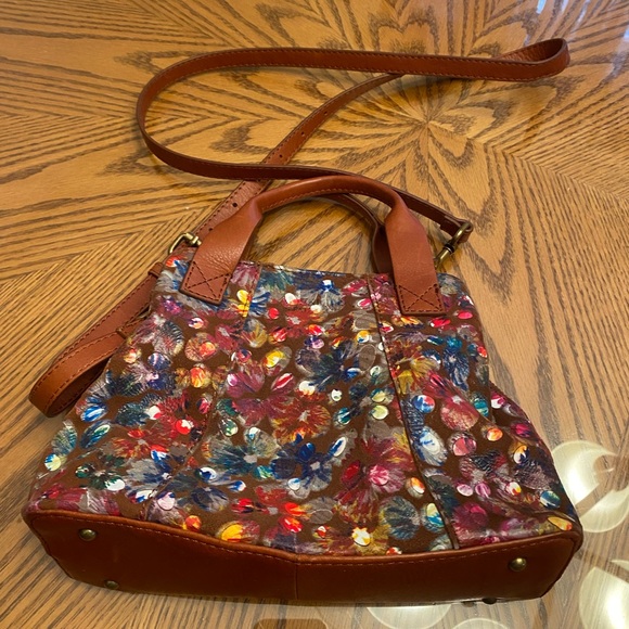 American Leather Co. Handbags - Colorful Floral Crossbody Bag